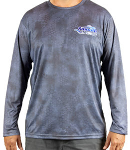 Smooth Moves | Performance Fishing Long Sleeve Tee Shirt Grey - Front