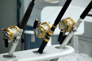3 fishing rods all lined up